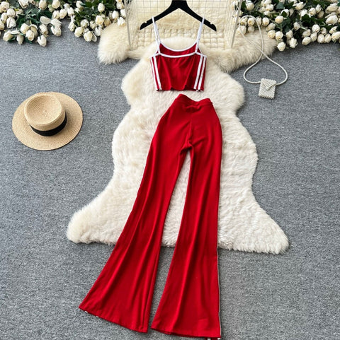 Chic Camisole & Sports Trousers 2Pcs
