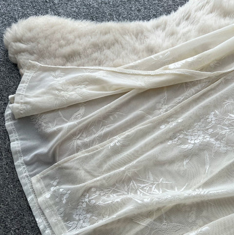 French Style Knotted Lace Slip Dress