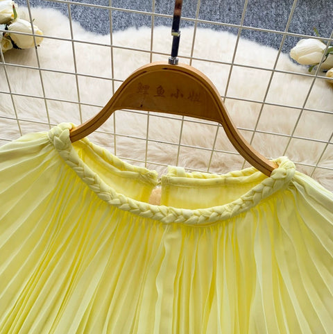 French Style Pleated Chiffon Shirt