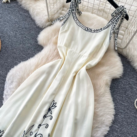 Graffiti Print Simple Design Slip Dress
