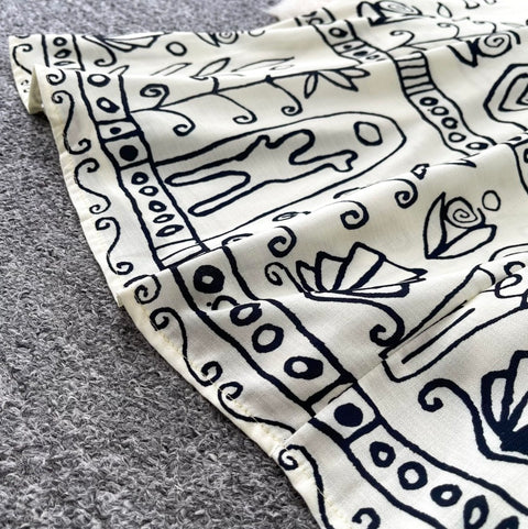 Graffiti Print Simple Design Slip Dress