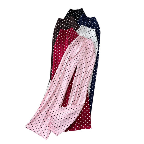 Casual Polka Dot Straight Pants