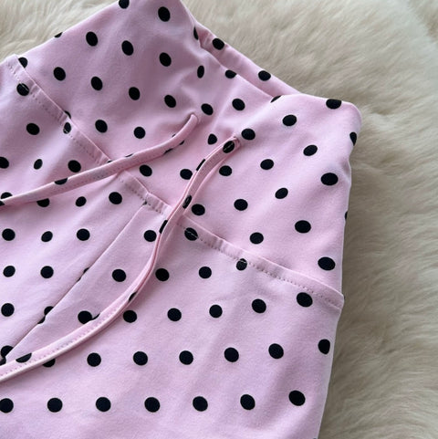 Casual Polka Dot Straight Pants