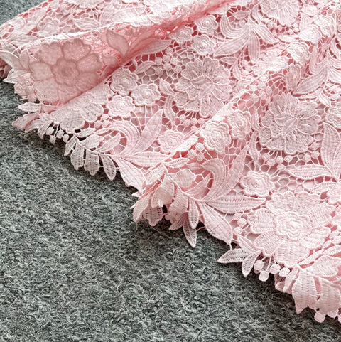 Elegant Lace Patchwork Sleeveless Dress