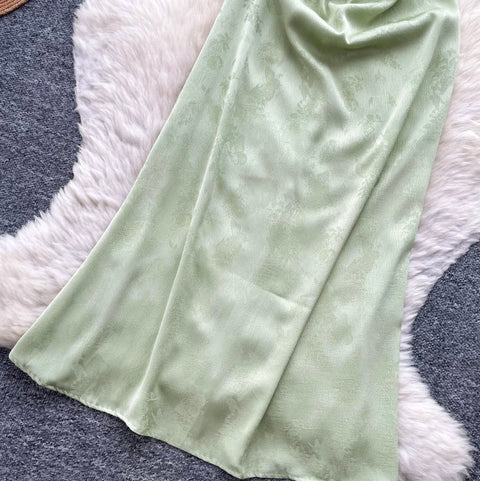 Elegant Sleeveless Green Dress