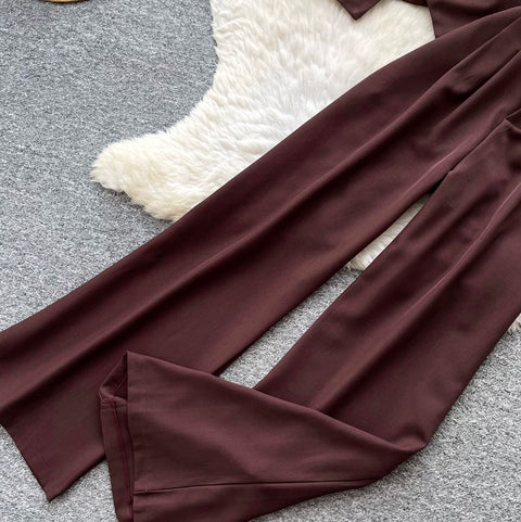 Vest & Wide-leg Trousers Casual 2Pcs