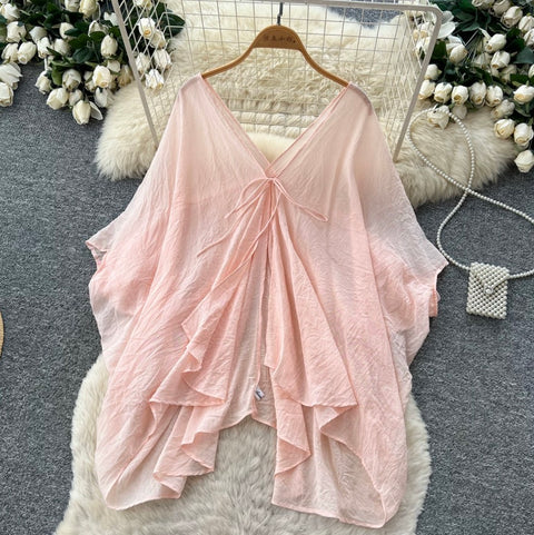 Smock & Print Slip Dress 2Pcs