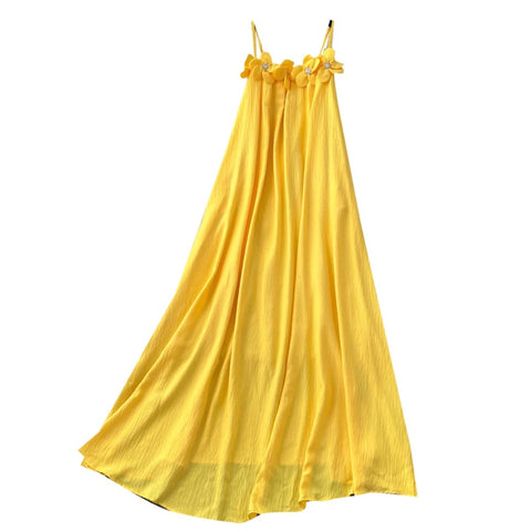 Holiday Beaded Flower Slip Dresss