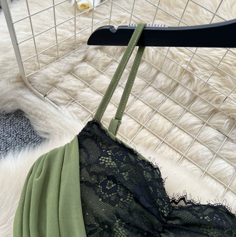 Sexy Lace Patchwork Slip Dress