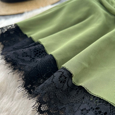 Sexy Lace Patchwork Slip Dress