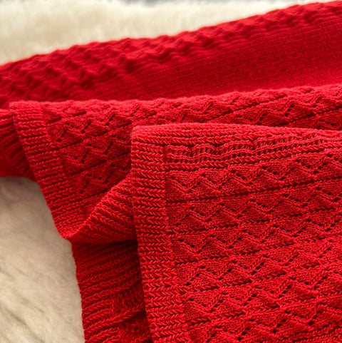 Simple Design Knitted Shirt Dress