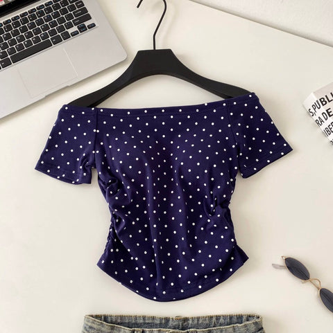 Casual Polka Dot Print T-shirt