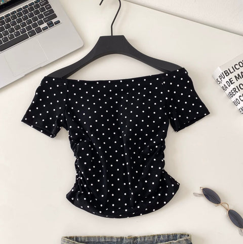 Casual Polka Dot Print T-shirt