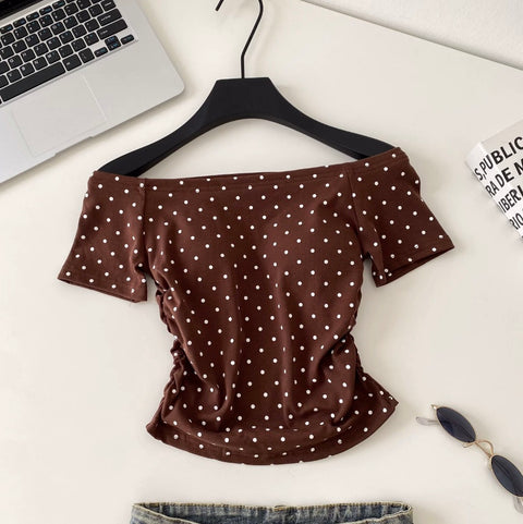 Casual Polka Dot Print T-shirt