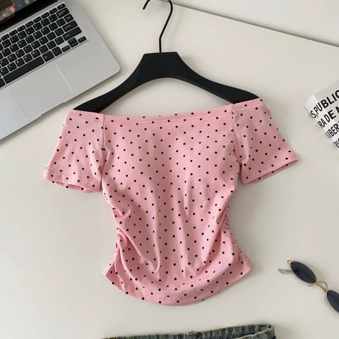 Casual Polka Dot Print T-shirt
