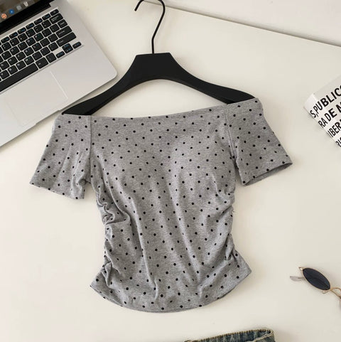 Casual Polka Dot Print T-shirt
