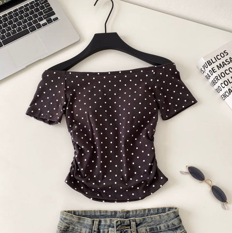 Casual Polka Dot Print T-shirt