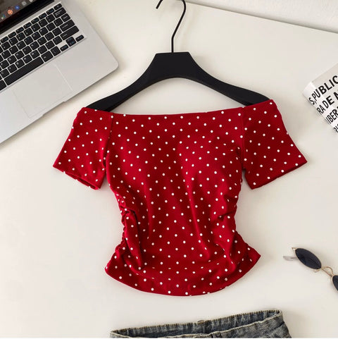 Casual Polka Dot Print T-shirt