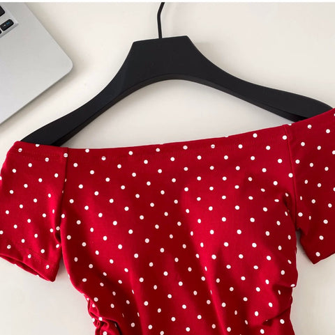 Casual Polka Dot Print T-shirt