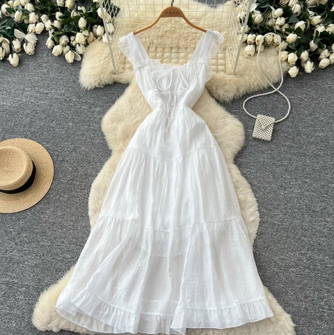 French Style Backless Cake Dress