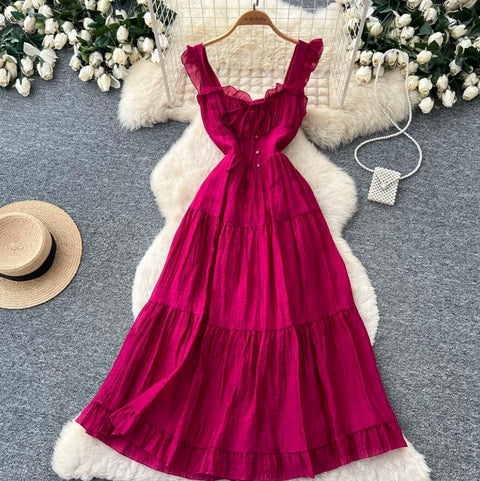 French Style Backless Cake Dress