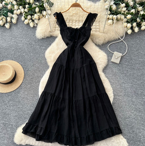 French Style Backless Cake Dress