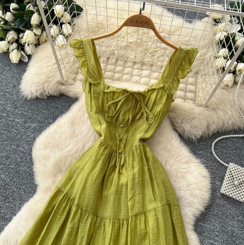 French Style Backless Cake Dress