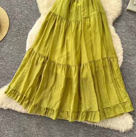 French Style Backless Cake Dress