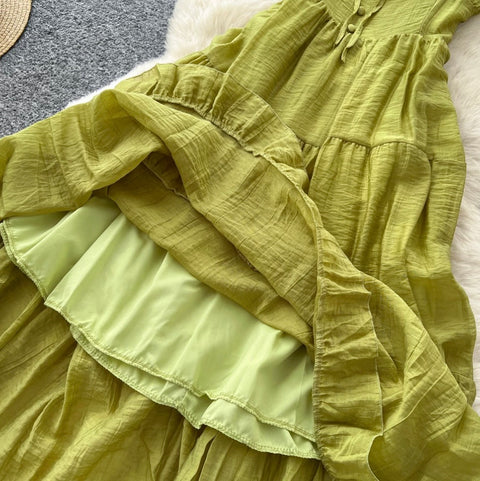 French Style Backless Cake Dress