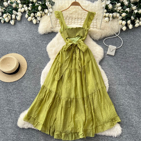 French Style Backless Cake Dress