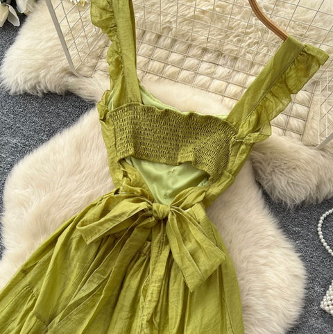 French Style Backless Cake Dress