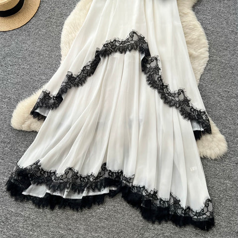 Black & White Layered Slip Dress