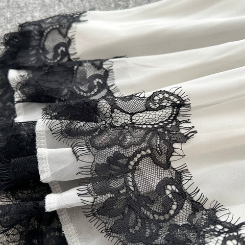 Black & White Layered Slip Dress