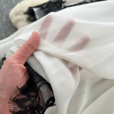 Black & White Layered Slip Dress