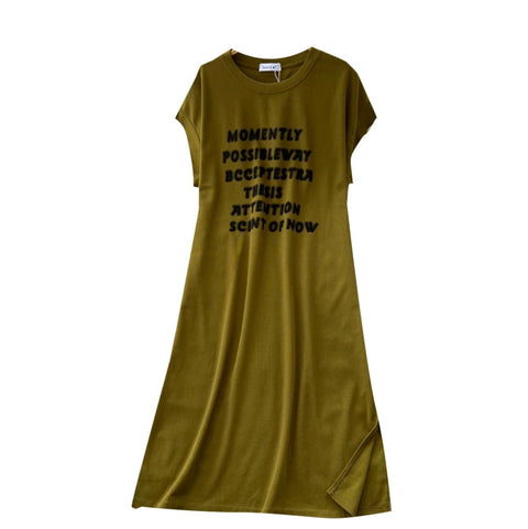 Monogrammed Print T-Shirt Dress