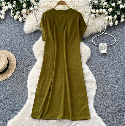 Monogrammed Print T-Shirt Dress
