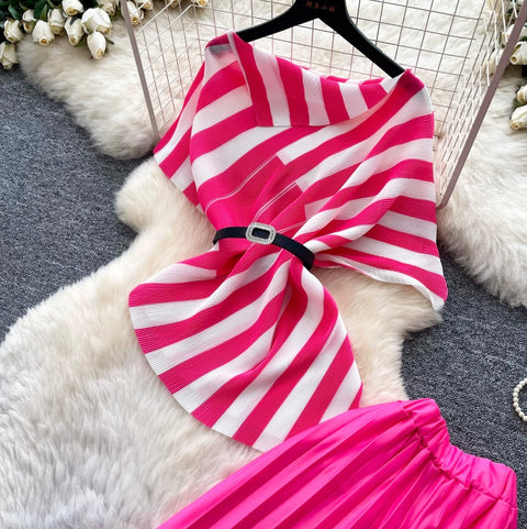 Striped Top & Trousers Casual 2Pcs