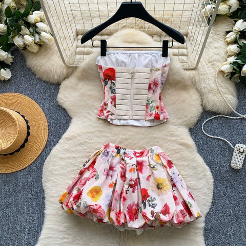 Sweetie Printed Top & Shorts 2Pcs