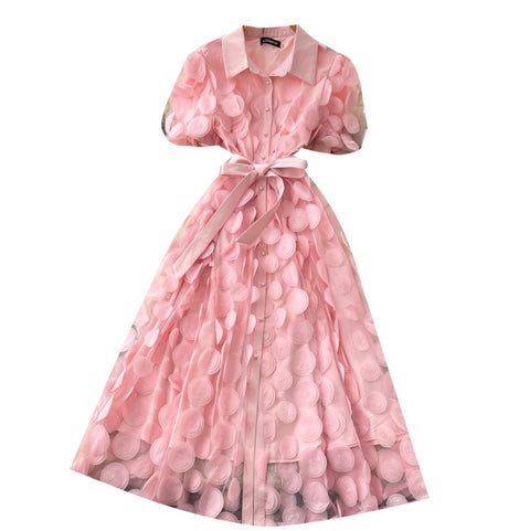 French Style Lapeled Shirt Dress