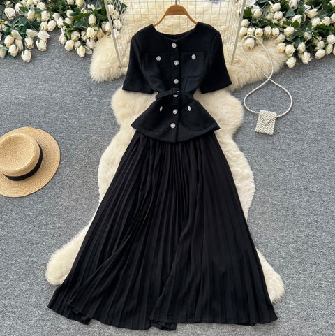 Elegant Patchwork A-line Dress