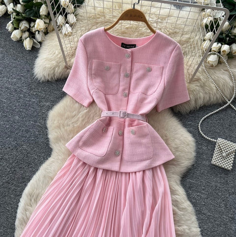 Elegant Patchwork A-line Dress