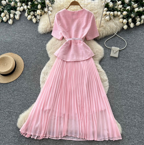 Elegant Patchwork A-line Dress