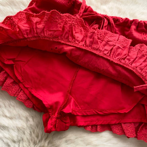 Embroidery Top & Mini Skirt 2Pcs