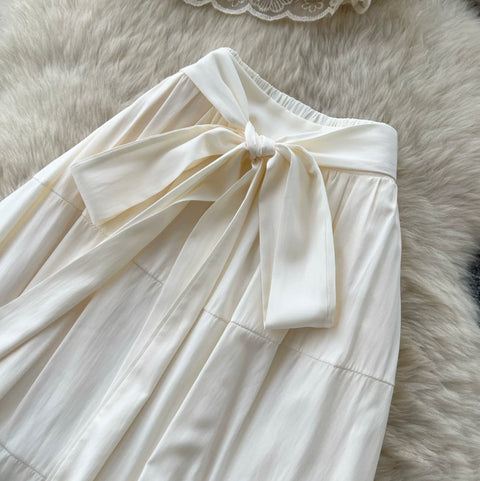 Hollowed Lace Vest & Skirt 2Pcs