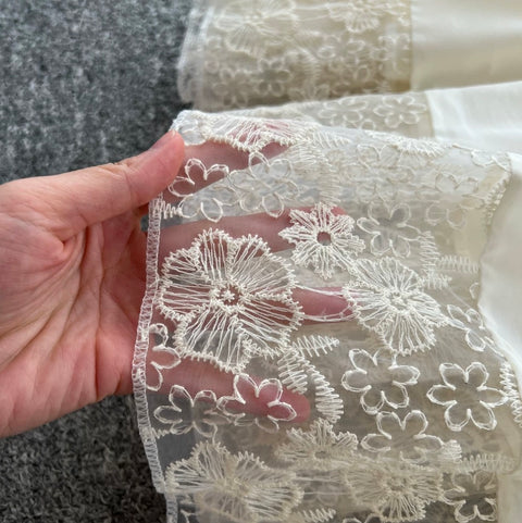 Hollowed Lace Vest & Skirt 2Pcs
