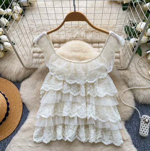 Korean Style Ruffled Lace Shirt