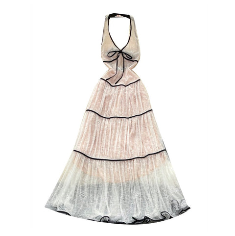 Fairy Backless Layered Halter Dress