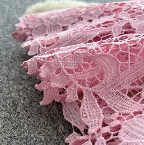 French Style Lace Shirt Dress