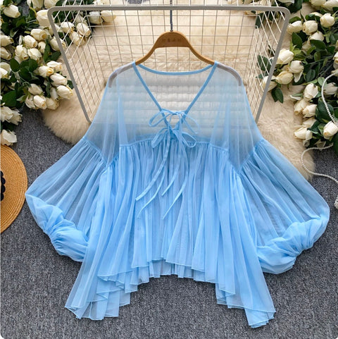 Korean Style Chiffon Sunscreen Shirt