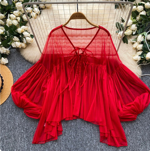 Korean Style Chiffon Sunscreen Shirt